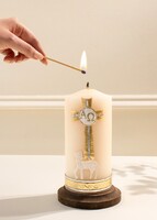 Imagen preview para Cirio con Marco Personalizado Condolencias - 2