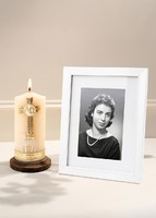 Imagen preview para Cirio con Marco Personalizado Condolencias - 1