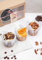 Imagen preview para Globo Azul "Happy Birthday" con Muffins Florence - 2