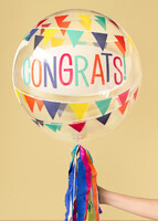 Imagen preview para Globo Burbuja "Congrats" con Muffins La Divinata - 3