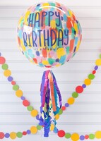 Imagen preview para Globo Burbuja "Happy Birthday" - 1