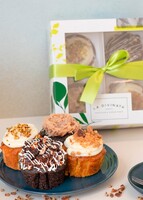 Imagen preview para  Globo Esfera Azul "Happy Birthday" con Muffins 4 pz  La Divinata - 2