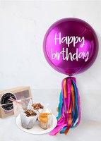 Imagen preview para Muffins Florence con Globo Esfera Magenta - 1
