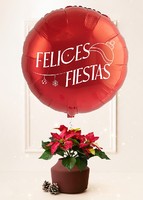 Imagen preview para Mini Nochebuena con Globo "Felices Fiestas" - 1