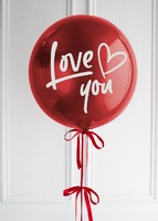 Imagen preview para Globo Esfera "Love You" Rojo - 1
