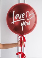 Imagen preview para Globo Esfera "Love You" Rojo - 2