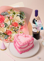 Kit Cancer con Pastel, Flor y Vino