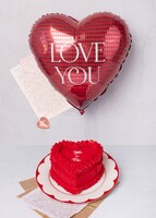 Imagen preview para Kit Pastel Corazón con Globo - 1