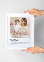 Imagen preview para Marco "Definición de Mamá" Grande en Blanco - 2