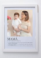 Marco "Definición de Mamá" Grande en Blanco