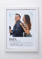 Imagen preview para Marco "Definición de Papá" Grande en Blanco - 1