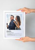 Imagen preview para Marco "Definición de Papá" Grande en Blanco - 2