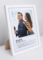 Imagen preview para Marco "Definición de Papá" Grande en Blanco - 3