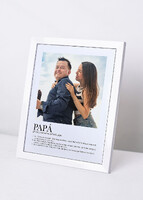 Imagen preview para Marco "Definición de Papá" Grande en Blanco - 4