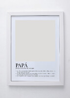Imagen preview para Marco "Definición de Papá" Grande en Blanco - 5