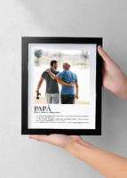 Imagen preview para Marco "Definición de Papá" Grande en Negro - 2