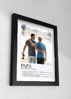 Imagen preview para Marco "Definición de Papá" Grande en Negro - 3