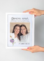 Imagen preview para Marco "Gracias Mamá" Grande en Blanco - 2