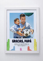 Marco "Gracias Papá"  Grande en Blanco