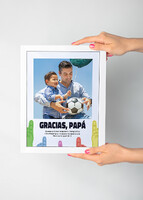 Imagen preview para Marco "Gracias Papá"  Grande en Blanco - 2