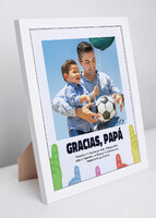 Imagen preview para Marco "Gracias Papá"  Grande en Blanco - 3