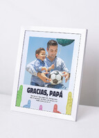 Imagen preview para Marco "Gracias Papá"  Grande en Blanco - 4