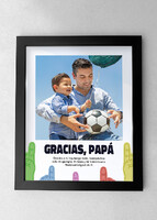 Imagen preview para Marco "Gracias Papá"  Grande en Negro - 1