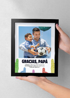 Imagen preview para Marco "Gracias Papá"  Grande en Negro - 2