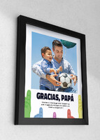 Imagen preview para Marco "Gracias Papá"  Grande en Negro - 3