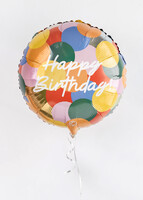 Imagen preview para Orquídea Blanca en Maceta de Cerámica y Globo "Happy Birthday - 3