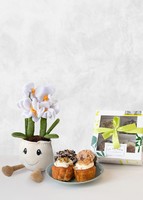 Imagen preview para Orquidea de Peluche con Muffins La Divinata - 1