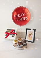 Imagen preview para Personaliza Marco Negro con Muffins y Globo - 1