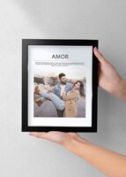 Imagen preview para Personaliza Marco Amor con 12 Rosas Rojas - 2