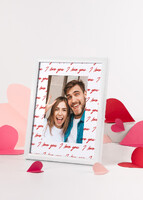 Imagen preview para Personaliza Marco Blanco Grande "I Love You" - 3