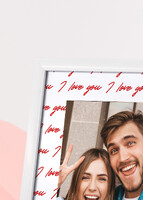Imagen preview para Personaliza Marco Blanco Grande "I Love You" - 4