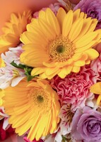 Imagen preview para Personaliza Marco Blanco con Ramo de Gerberas  - 2