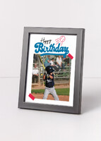 Imagen preview para Personaliza Marco Chico Negro "Baseball Birthday" - 1
