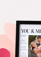 Imagen preview para Personaliza Marco Negro Chico "You & Me" - 3