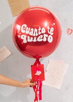 Imagen preview para Personaliza Marco Negro con Globo "Cuanto Te Quiero" - 2