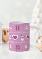 Imagen preview para Personaliza Taza Diseño "Ugly Sweater (Rosa)" 15oz - 2