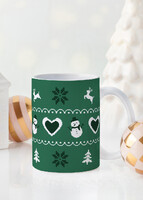 Imagen preview para Personaliza Taza "Ugly Sweater (Verde)" 15oz - 3