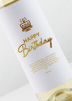 Imagen preview para Personaliza Vino 2V con Etiqueta "Happy birthday" - 2