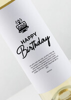 Imagen preview para Personaliza Vino 2V con Etiqueta "Happy birthday" - 2