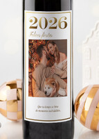 Imagen preview para Personaliza Vino 3V con etiqueta "Felices Fiestas 2026" - 2