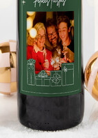 Imagen preview para Personaliza Vino 3V con etiqueta "Felices Fiestas"  - 2
