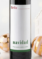 Imagen preview para Personaliza Vino 3V con etiqueta "Feliz Navidad" - 4