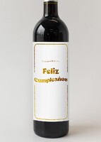 Imagen preview para Personaliza Vino 3V con etiqueta "Feliz cumpleaños" - 4
