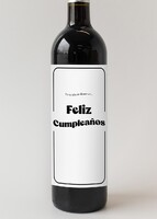 Imagen preview para Personaliza Vino 3V con etiqueta "Feliz cumpleaños" - 4