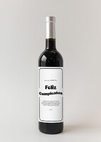 Imagen preview para Personaliza Vino 3V con etiqueta "Feliz cumpleaños" - 1