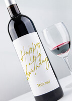 Imagen preview para Vino Personalizado Tinto con Etiqueta "Happy Birthday" - 1